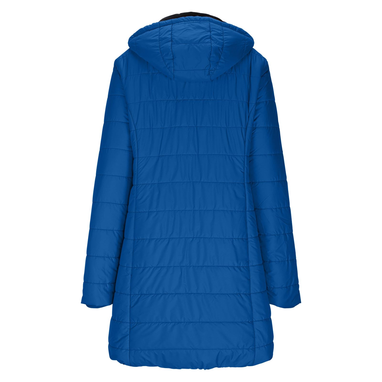 Abrigos de invierno para mujer, chaqueta acolchada cálida con forro polar para mujer, abrigo grueso y mullido, chaqueta resistente al viento, chaqueta térmica larga con bolsillos