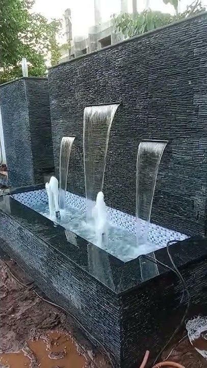 Steel Art Craft Cascade Blade 18 Inch/45cm Short Neck Fountain Waterfall 304 Stainless Steel, Outdoor & Indoor Rectangular Fountain for Pool, Garden Decor - Image 8 thumbnail