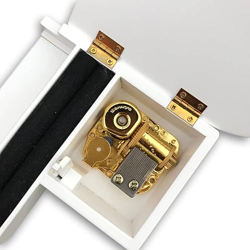 Miniatura 84 de BinkeGG Caja de música con forma de corazón hueco de madera con mecanismo musical Sankyo, melodía: Howl's M0ving Castle (Merry Go Round of Life)