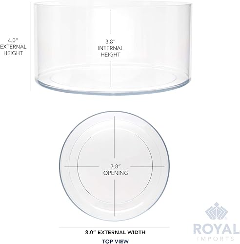 Vista 27 de Royal Imports Royal Imports - Jarrón decorativo de acrílico para el hogar o la boda, resistente a la rotura, cilindro de 4 pulgadas por 4 pulgadas