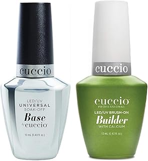 Cuccio LED/UV Universal Base Soak-Off & Brush-On Builder 0.43oz Duo Set