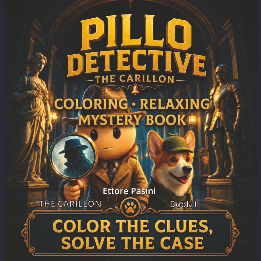 PILLO DETECTIVE: The Carillon Coloring Relaxing Mystery Book: Color the Clues, Solve the Case