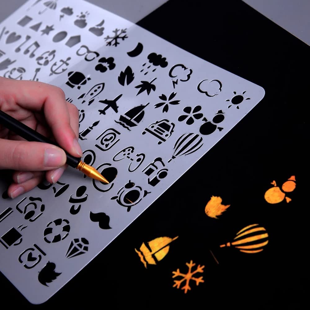 10 Pezzi Fogli da Stencil Bianchi Mylar A4, Quadrati Vuoti in Mylar, Acrilico Trasparente per Taglio Fai-da-te