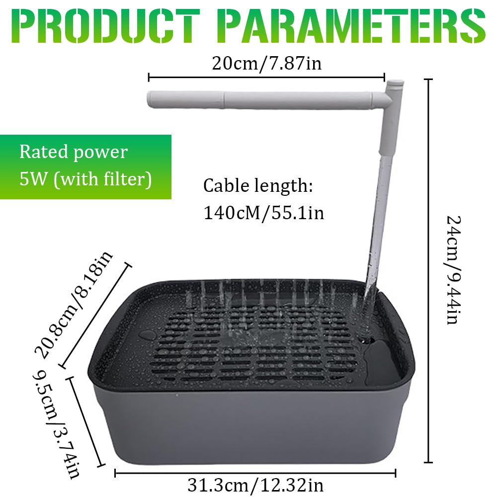 Bañera Automática para Loros, Baño Automático para Pájaros, Bañera Multiusos para Pájaros, Caja de Baño para Loros con Múltiples Grifos para Cacatúas, Periquitos y Tortolitos