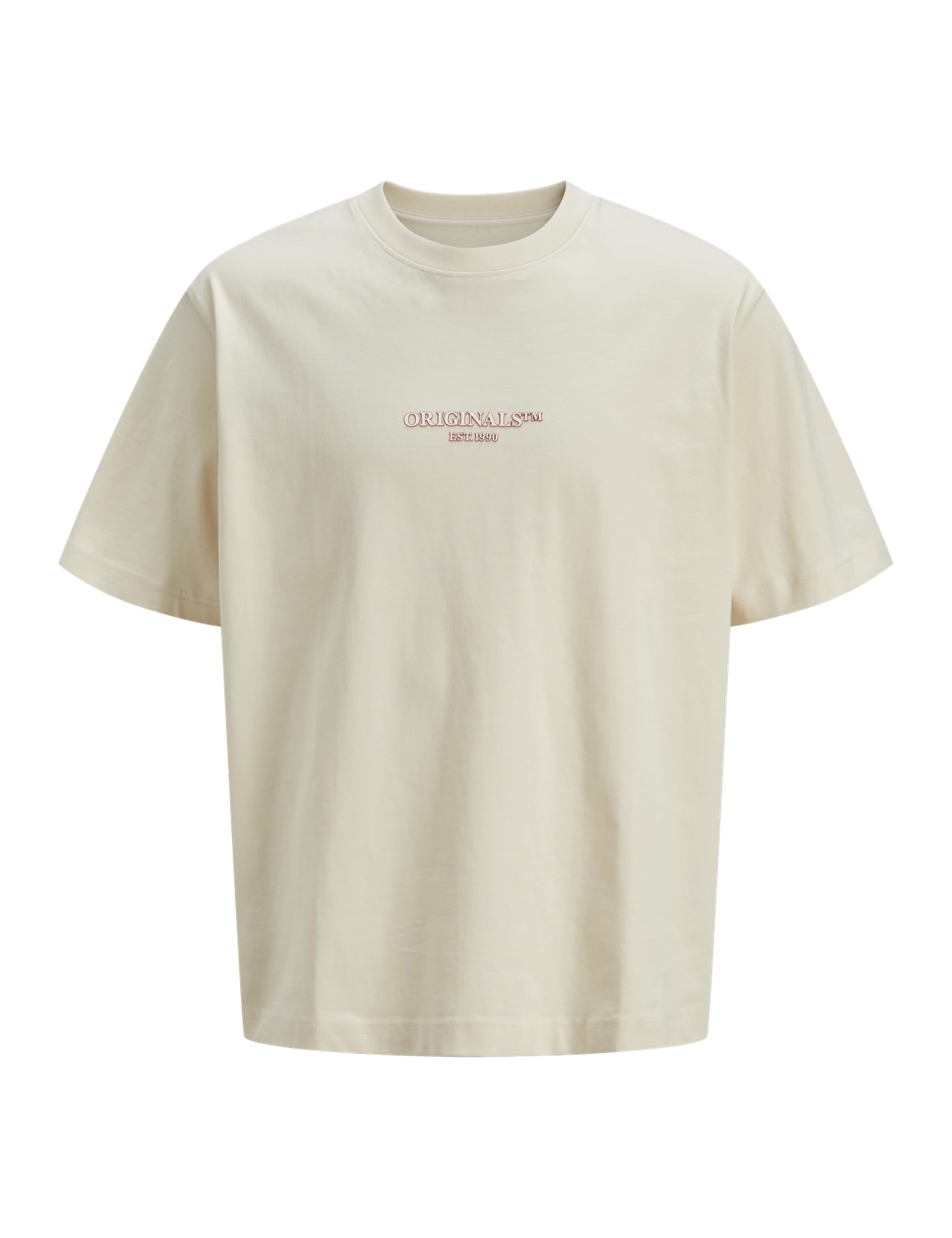 JACK & JONES Jorislington Minimal Branding Tee Ss Sn, Antique White, L