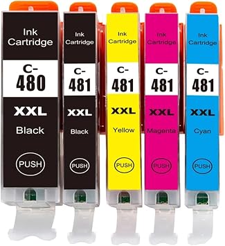 PGI-480 CLI-481 PGI480XL CLI481XL Ink Cartridge for Can-on PIXMA TS8140 TS8240 TS9140 Printer5pcs