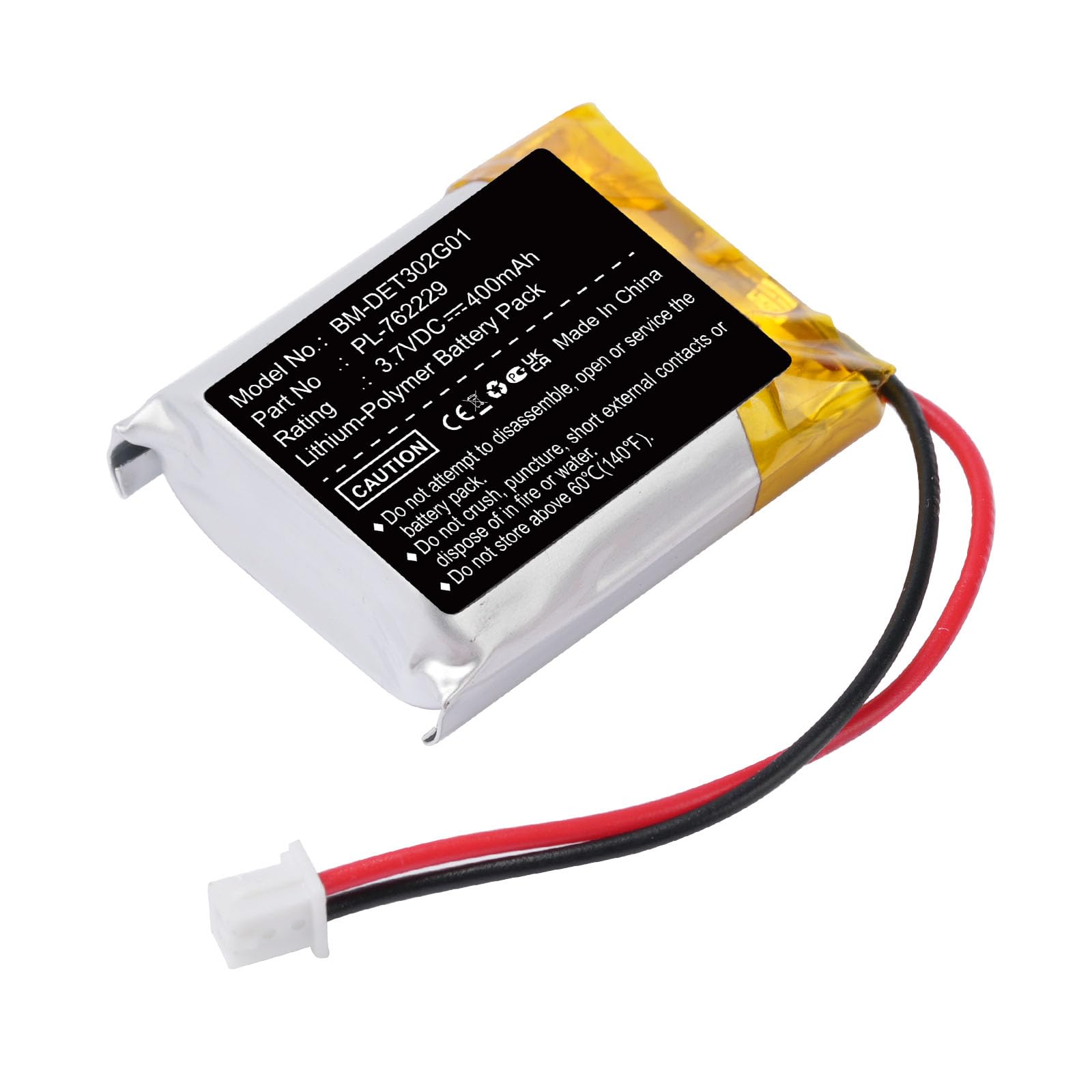 SHINEAR Battery Replacement for Educator ET-300Receiver TransmitterET-302-LTransmitter ET-300TSTransmitter ET-302-LReceiver ET-300Transmitter ET-302Receiver V2015-E05 PL-762229 400mAh