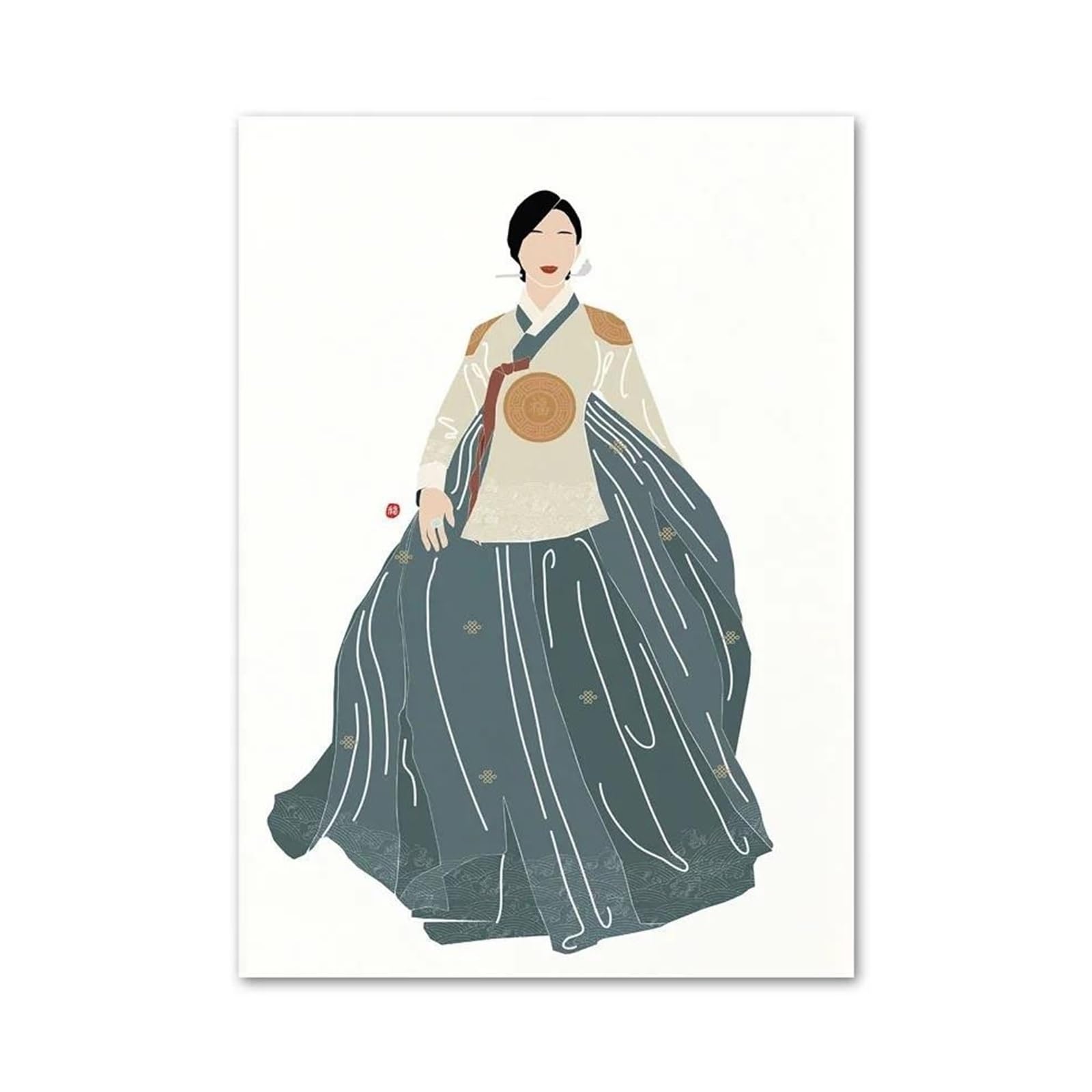 Byambd Girls A Esthetic Pictures Korean Style Boho Hanbok Sian Wall Rt Esthetics Print Canvas Painting Posters For Living Room Modern Home Decor(,30X40cm)