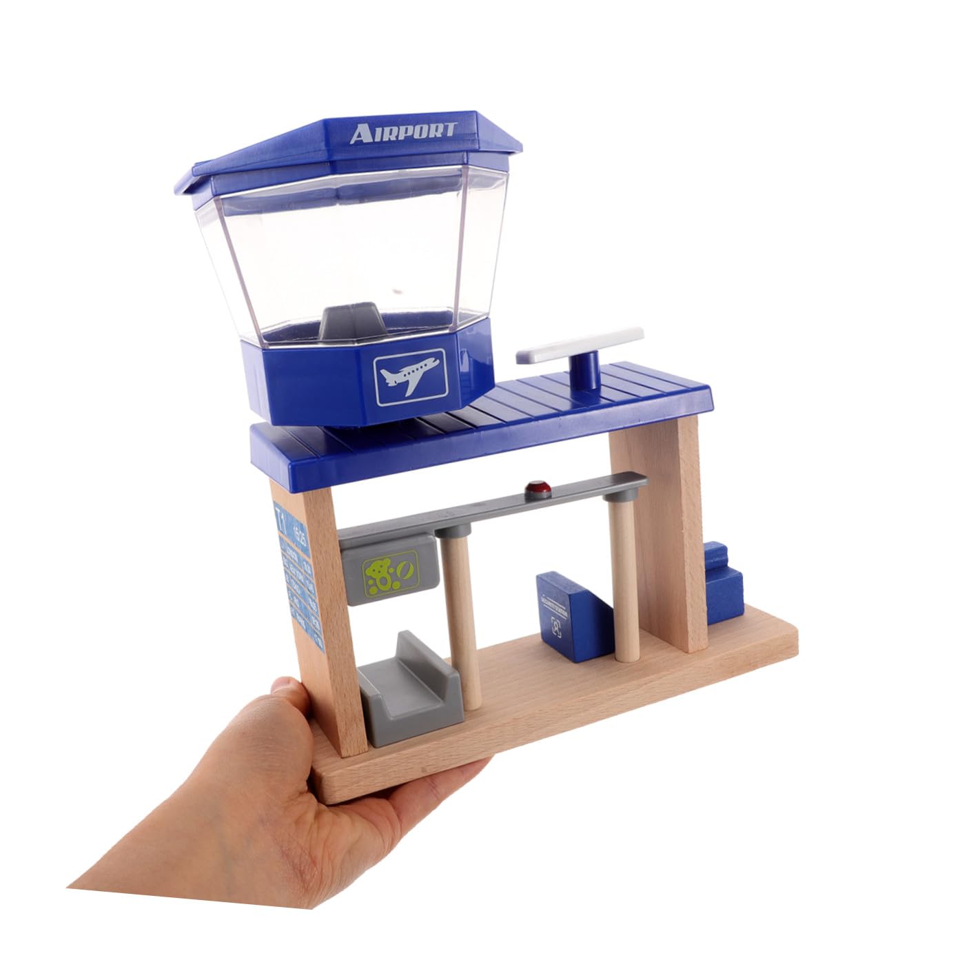 Giocattolo Pista Aeroporto in Legno e Plastica per Bambini 1 Pz | Accessori Scena, Design Unico, per Asili e Casa, Stimola Ragionamento e Creatività, Adatto al Gioco Creativo