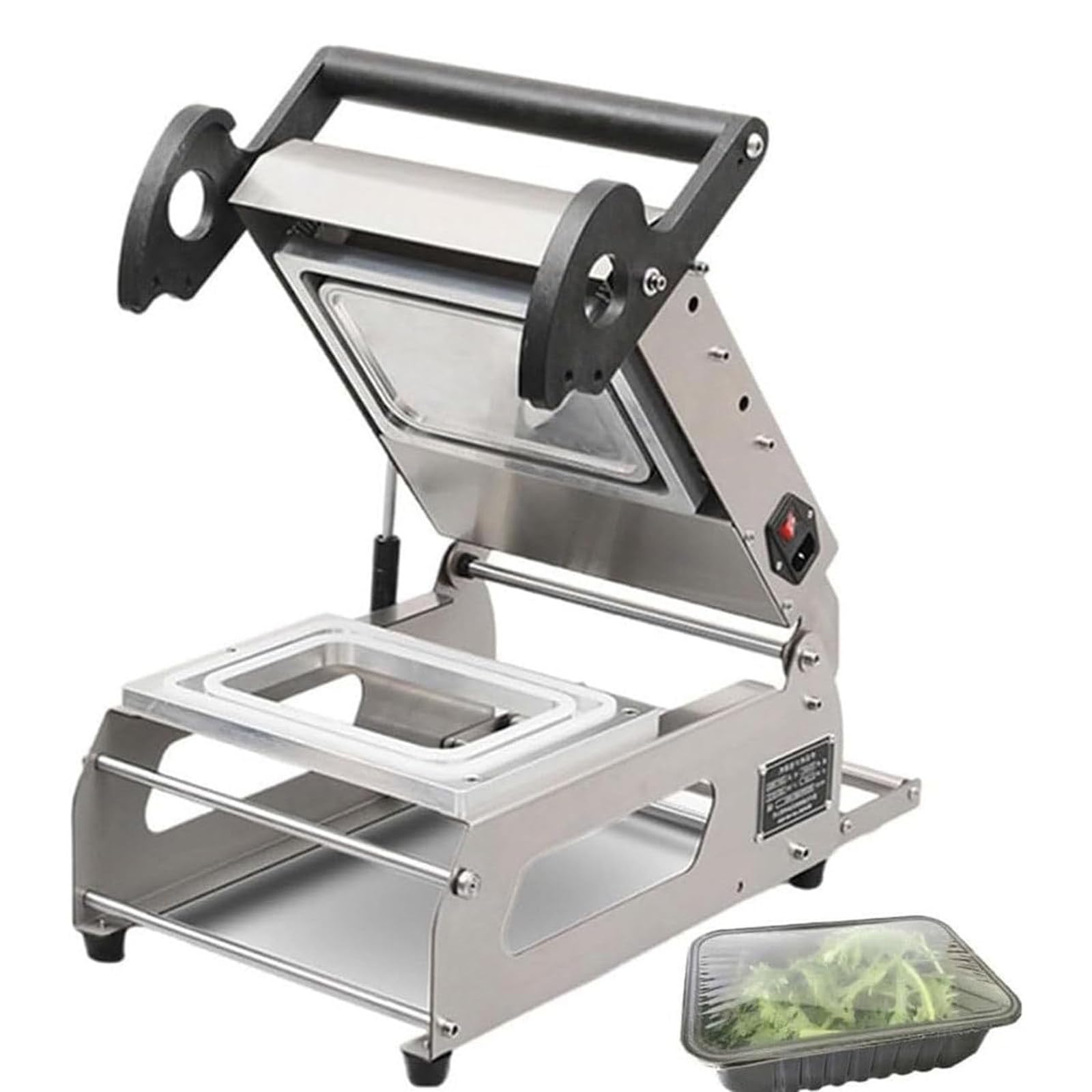 HTTGDGDH Manual Sandwich Tray Heat Sealer, Hand Pressure Takeaway Box Sealing Machine For Vegetable Fruit Meat Fish,