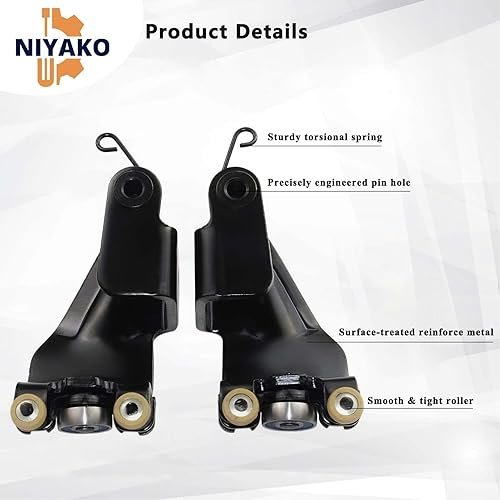 Miniatura 5 de Niyako Rodillo eléctrico para puerta corredera izquierda y derecha Centro superior Rodillo macho Reemplazo # 72521-SHJ-A21 72561-SHJ-A21 924-128