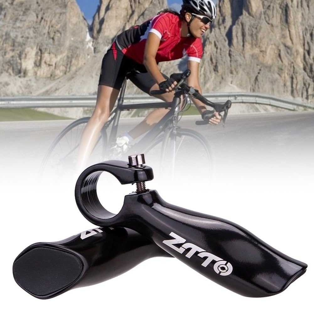 Extremos de manillar de bicicleta de montaña de aleación de aluminio, empuñaduras ergonómicas para bicicletas de 22,2 mm para reducir la fatiga de conducción, 1 par, color plateado