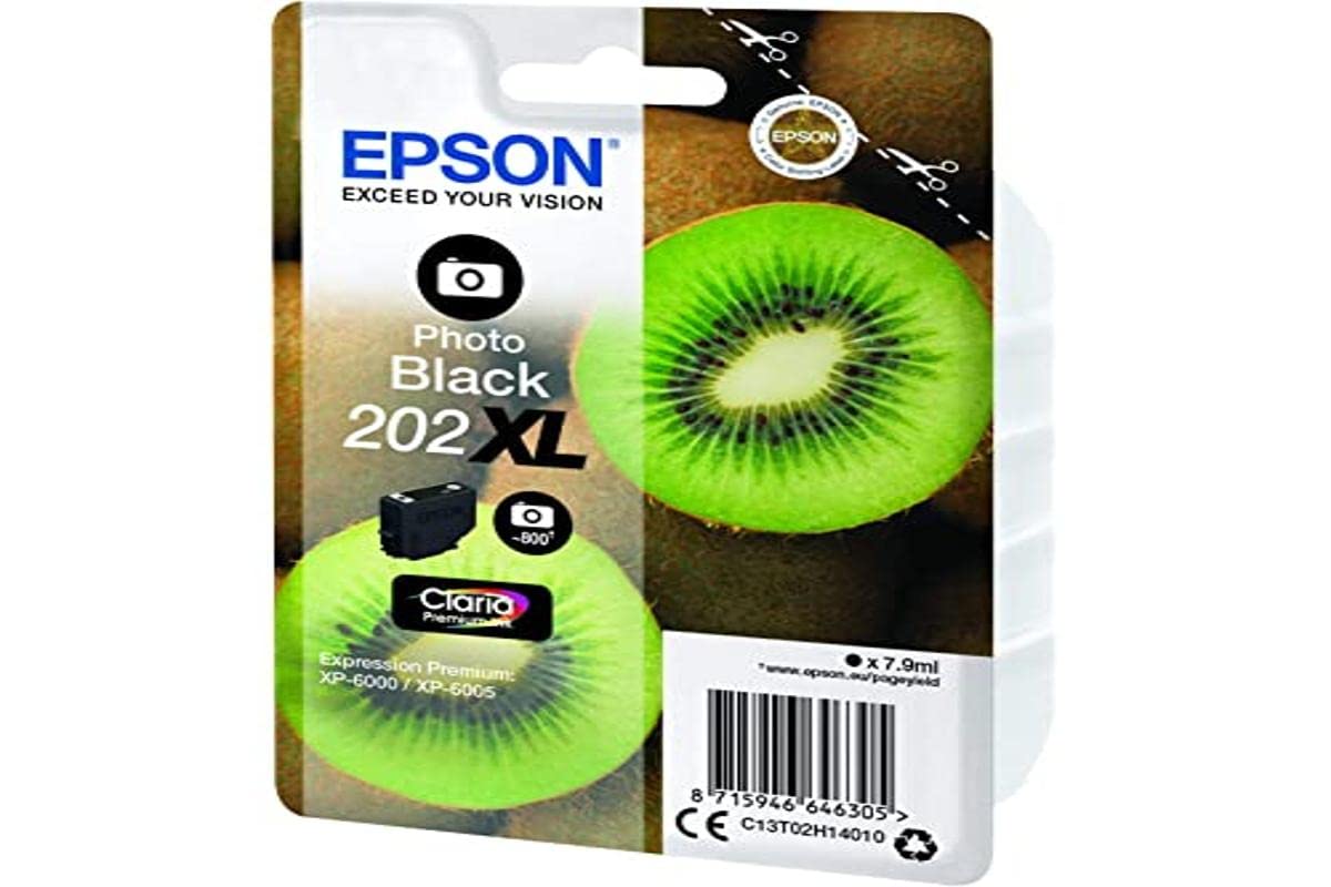 Epson Kartridże atramentowe (Epson, czarny fotograficzny, pojemność 202XL, pojemność 7,9 ml, 800 stron, czarny fotograficzny, Expression Photo XP-6000, XP-6005, 7,9 ml, 800 stron)