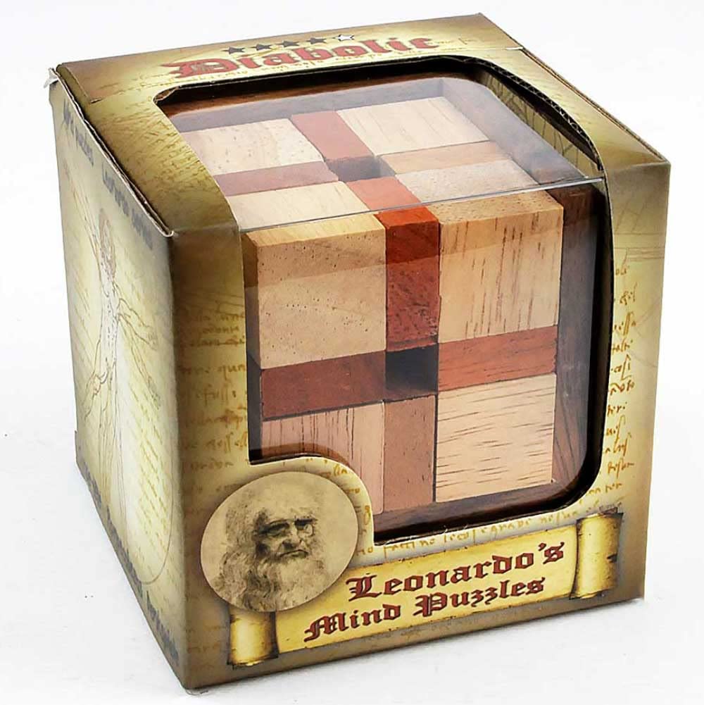 Logica Diabolicus – 3D Holz-Knobelspiel, Schwierigkeitsgrad 4/6, 7x7x7 Cm, Aus Nachhaltigem Samena-Holz
