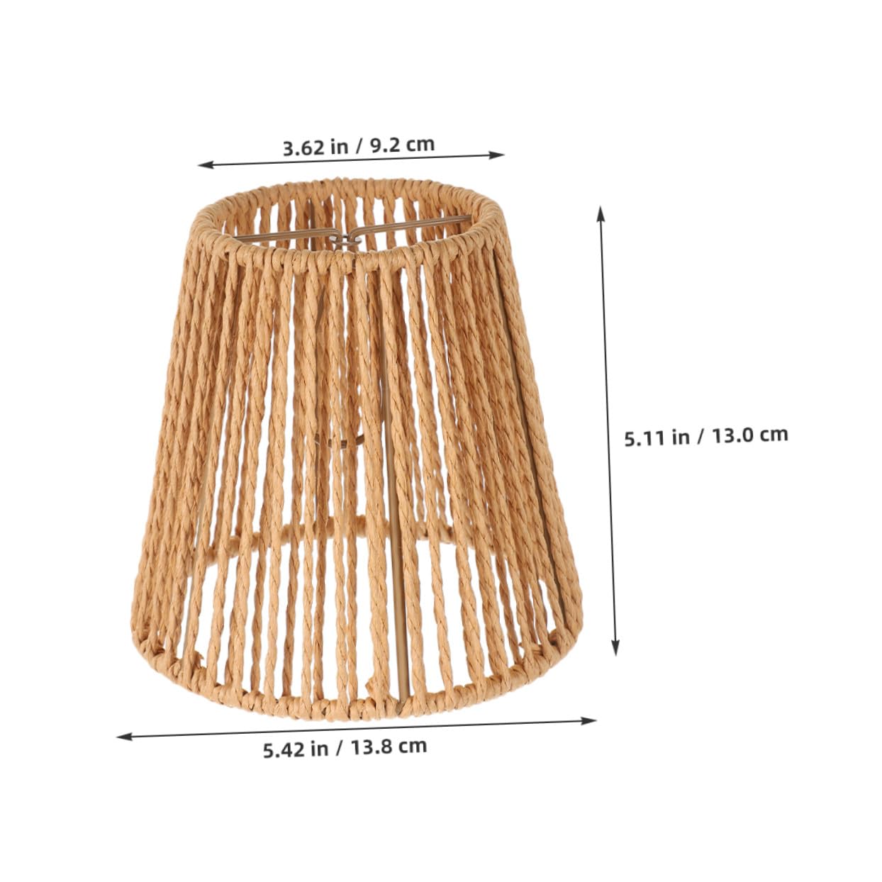 4piezas Pantallas de Lámparas Imitación Ratán Pantallas Tejidas para Lámparas Colgantes Apliques Bohemias Hechas Mano para Mesita de Noche Retro Luz