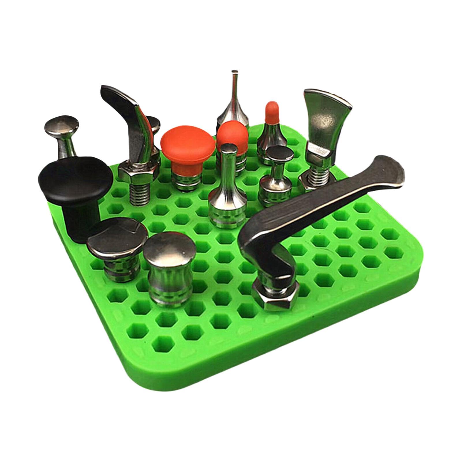 Small Parts Storage Organizer - M8 Threaded Chuck Holder, Stackable Parts Organizer Bins | Convenient Box Silicone Tray Organizer, Hardware Organizer