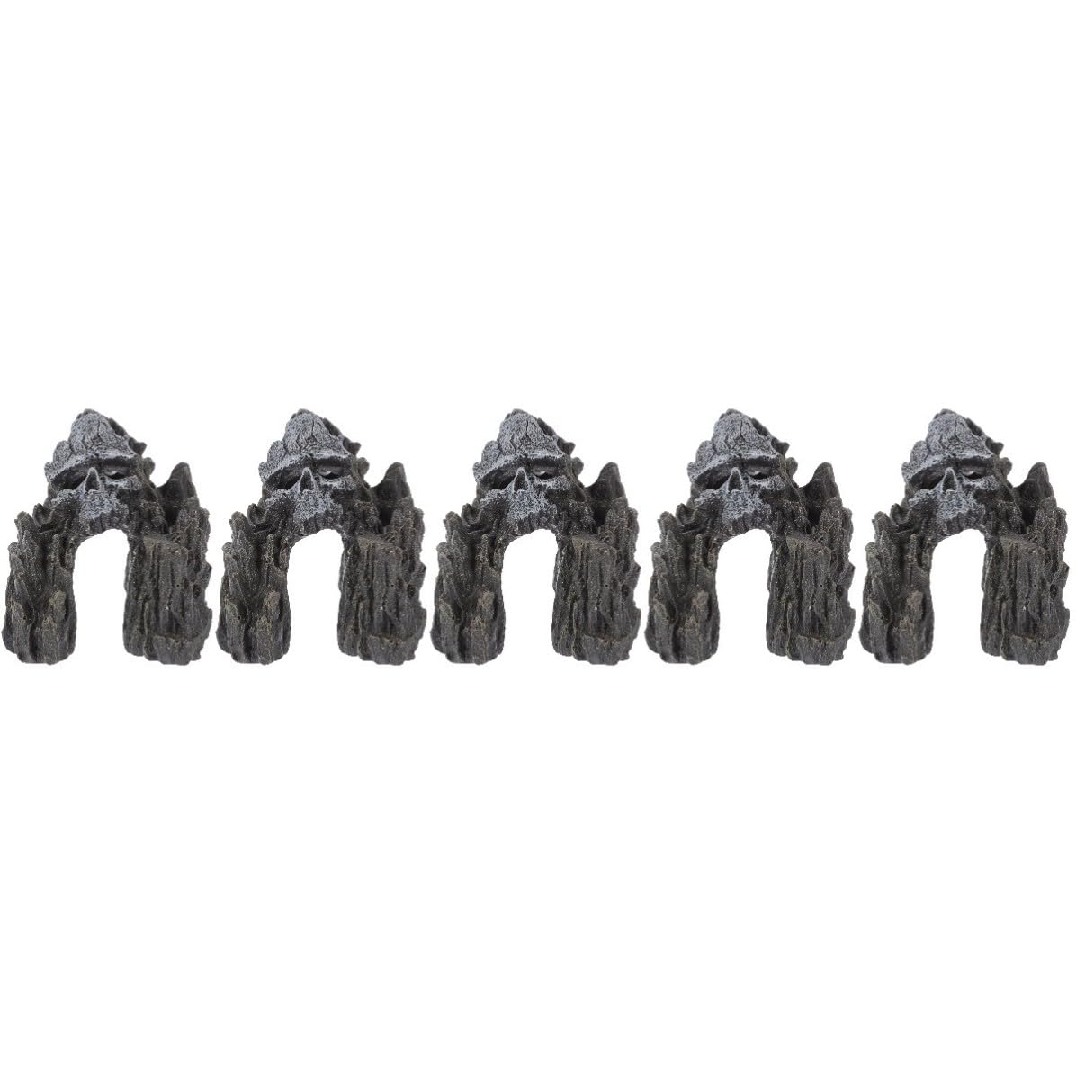 OSALADI 5 Pièces Ornement de Grotte D'aquarium en Résine Forme Montagne Crâne, Décoration Polyvalente pour Terrarium et Aquarium Couleurs Lumineuses Inaltérables