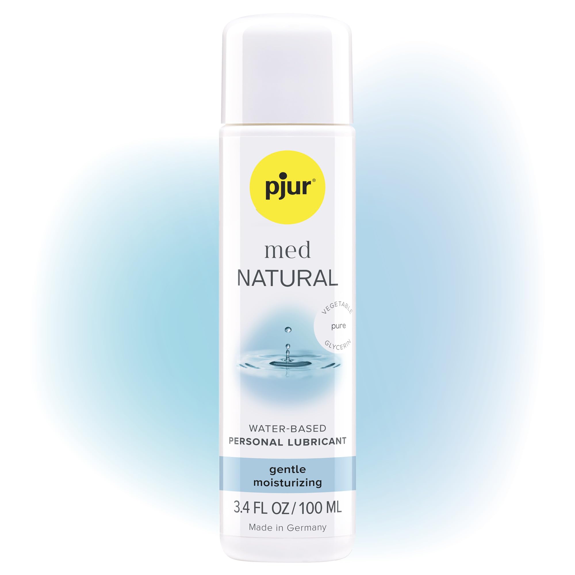 med Natural, Water-Based Personal Lubricant, Moisturizing Lube with 100% Vegan Ingredients - 100ml / 3.4 fl.oz