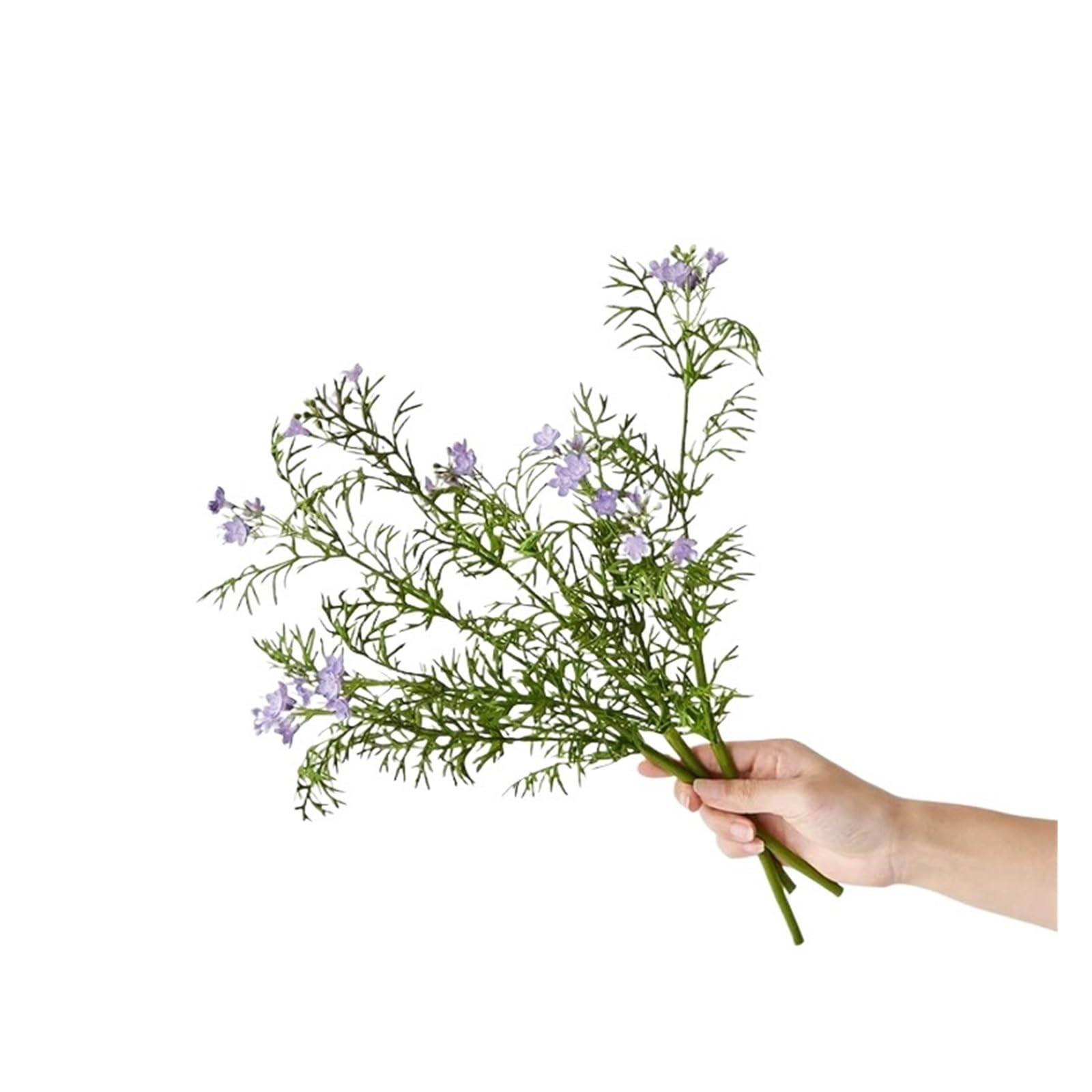 Casetlong 3Pcs Artificial Flowerswith For Decoration Home Flower Arrangement White Plastic Flowers(Purple)