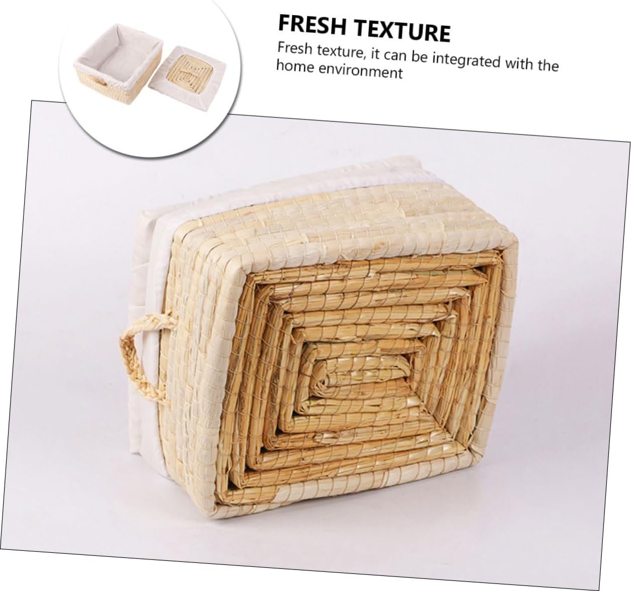 Woven Bread Basket with Lid 25x30x14cm Straw Material Insulated Steamed Bun Holder Kitchen Organizer Egg Storage Container for Home Dining and Serving