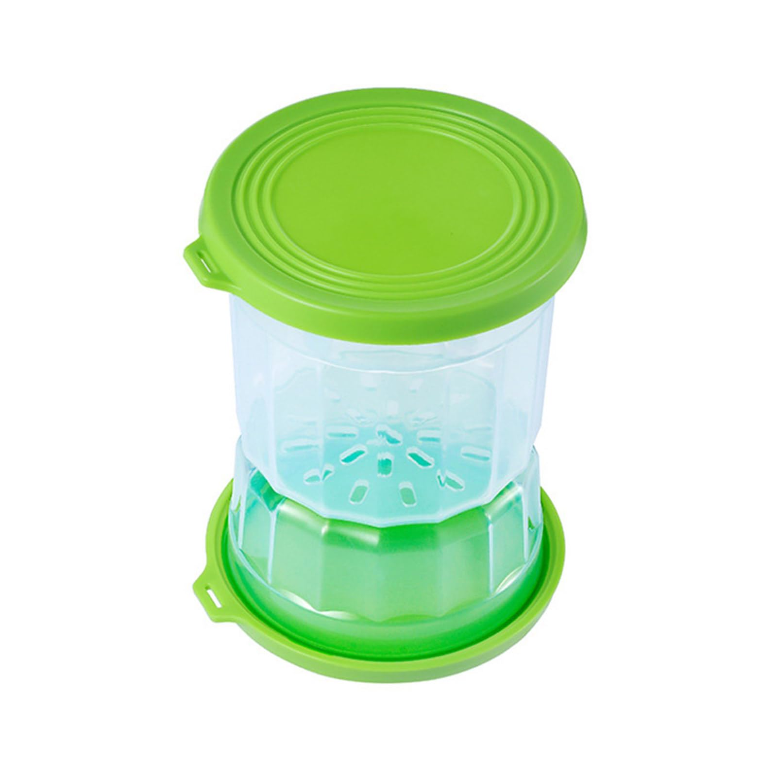 XAGMODSHN Spacious PP Container with Seal Lid Practical PP Container Jar for Pickle with Easy to Up Separators Pickle Jar with Strainer