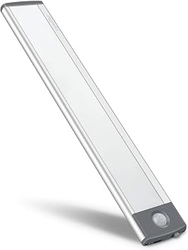 LED Motion Sensor Cabinet Under Counter Closet Lighting, Wireless USB Rechargeable Kitchen Night Lights,30-LED Battery Powered Operated Light,Uniform Light for Wardrobe,Closets,Cabinet,Cupboard