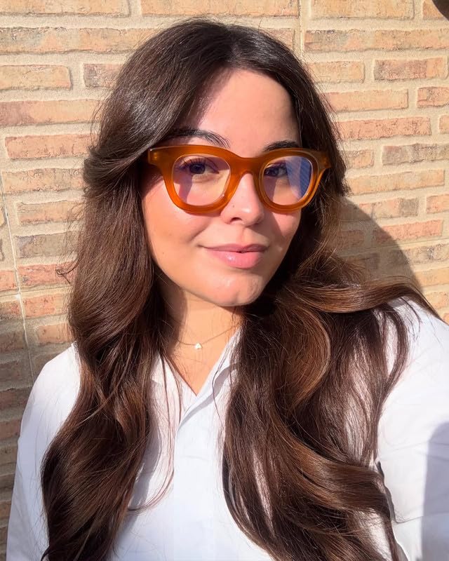 Image of Blue Light Blocking Glasses - Anti Glare & Eyestrain, 99% Filter, Lightweight Acetate Frame for Gaming /Office /Reading