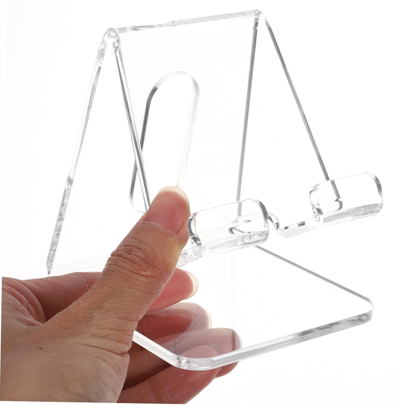 Hemobllo 5pezzi Supporto per Cellulare Acrilico Trasparente Porta Smartphone da Scrivania per Videochiamate e Streaming Design Elegante e Funzionale per Uso Domestico e Ufficio
