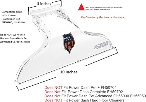 Miniatura 3 de Boquilla delantera OEM 440012795 compatible con Hoover Power Dash Pet FH50700, FH50710, FH50750, FH50751