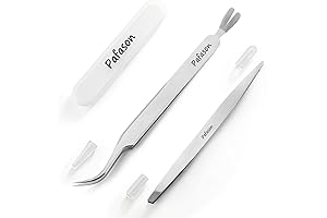 Dual-Headed Stainless Steel Tick Removal Tweezer Set