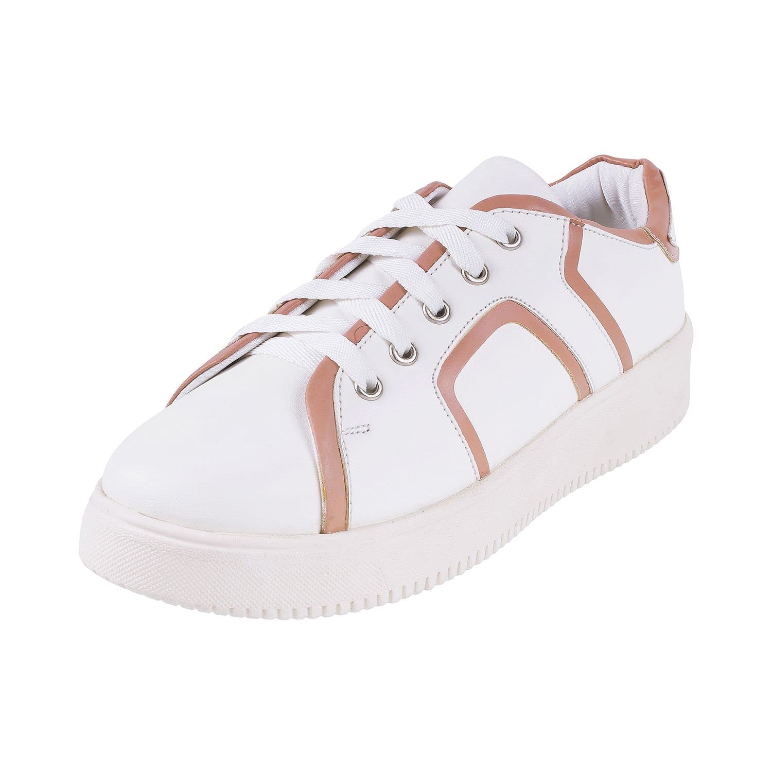Mochi Women Peach Synthetic Leather Sneaker UK/3 EU/36 (31-5211) (B0CB8WTF9N) Amazon Price History, Amazon Price Tracker