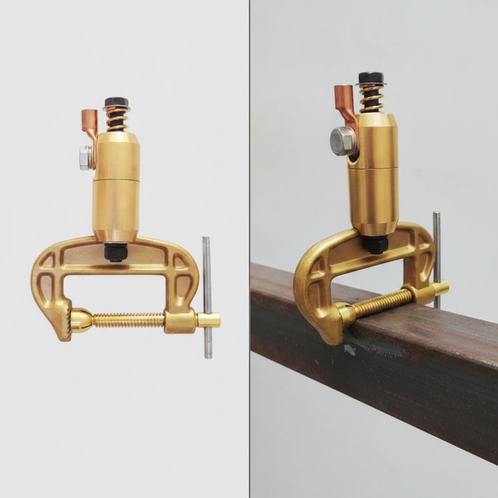 Colcolo Morsetto di Massa per Saldatura Morsetto Pinza Clamp Corpo Metallico in Rame Ad Alta Conducibilità con Serraggio a Vite per Collegamento Stabile E, style to 3