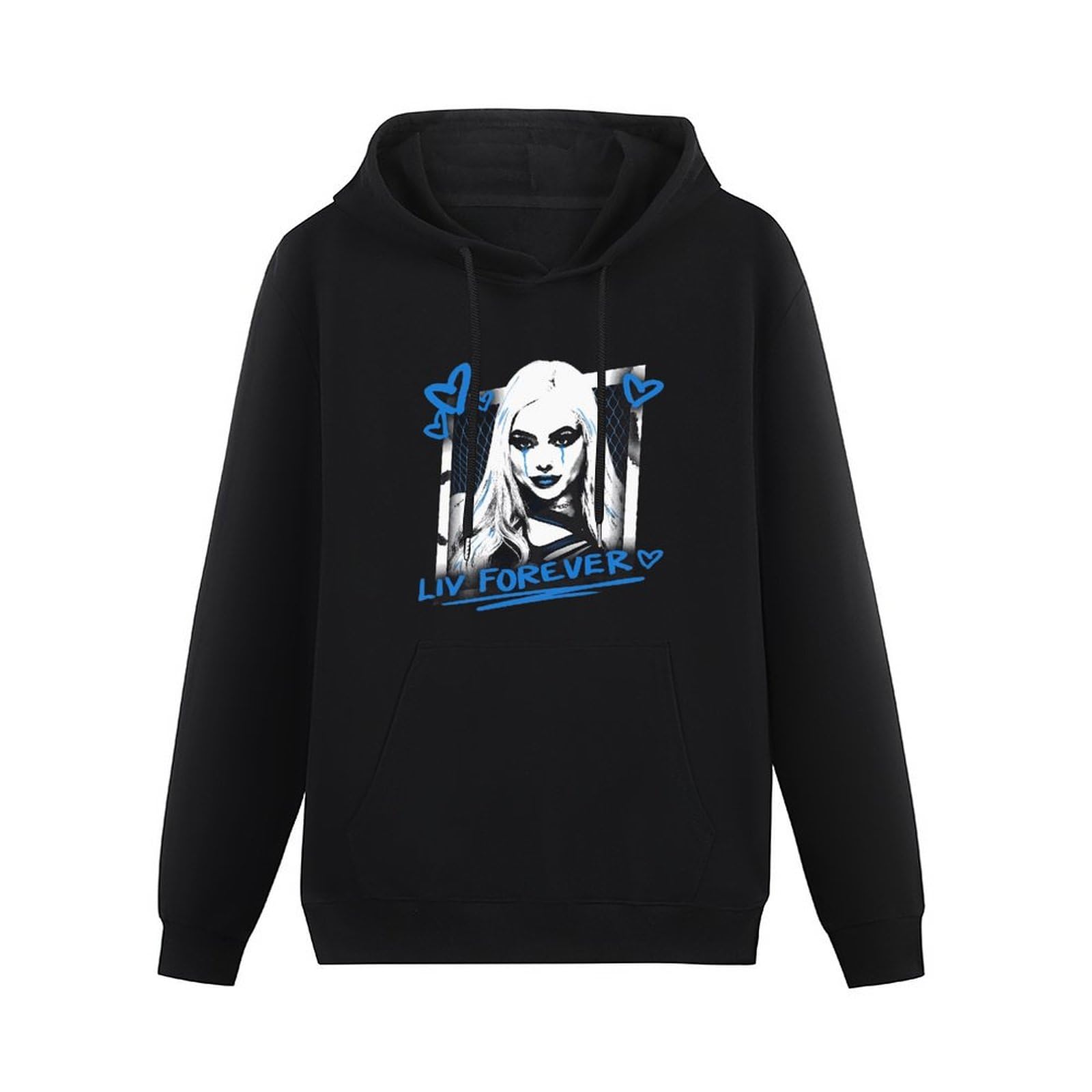 BASLIL TOAST brunch Men Long Sleeve Printed Hoodies Liv Morgan Watch Me Hoody Sweatershirt Black XL