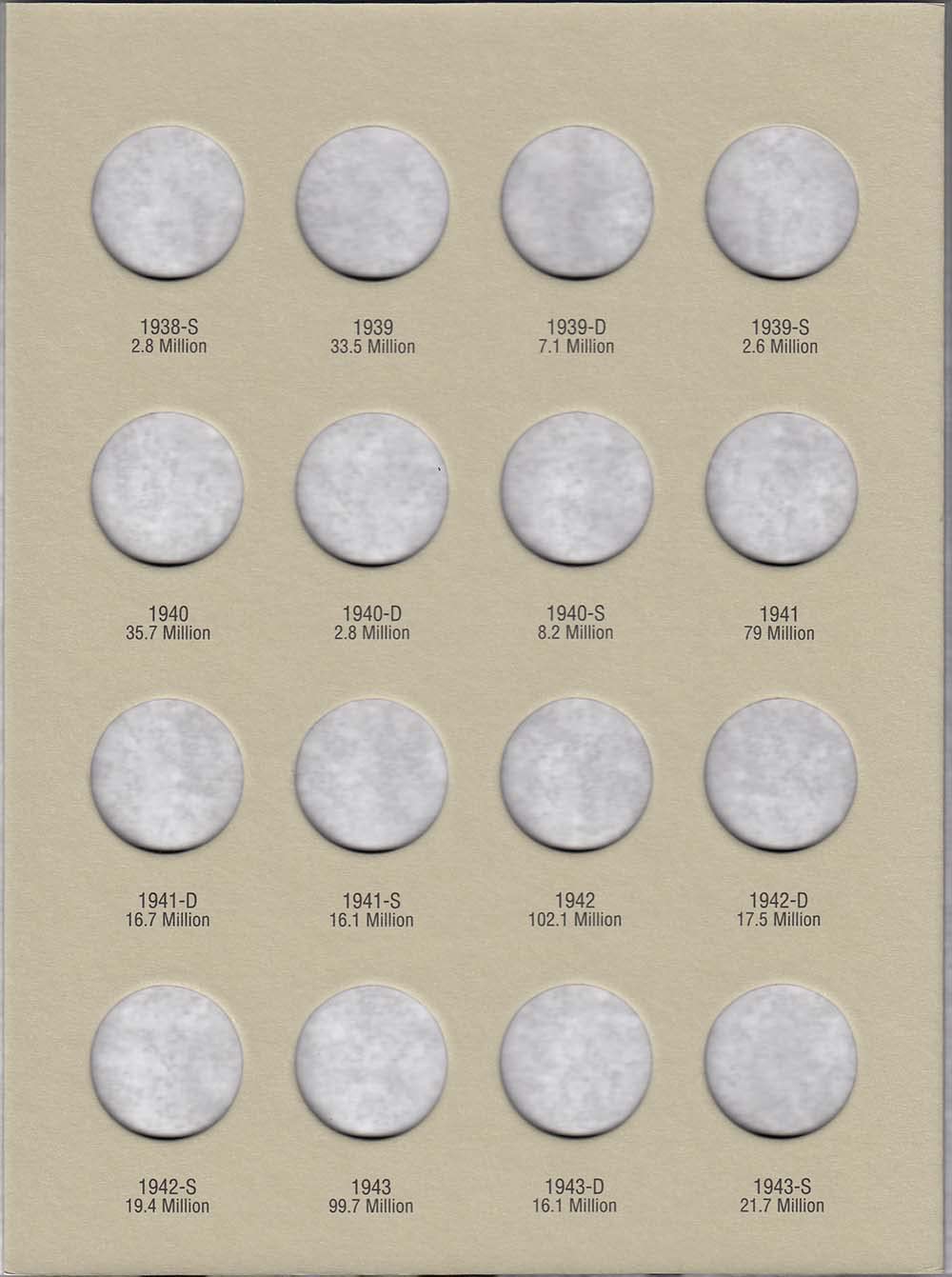 H.E. Harris & Co. US Washington Quarter Coin Folder Volume 1 1932-1947