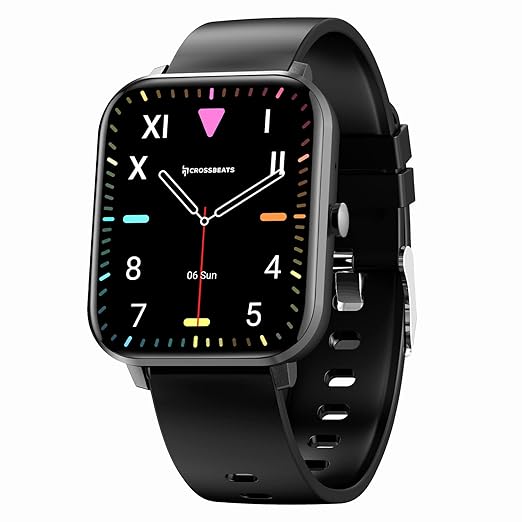 CrossBeats Ignite Bluetooth Calling Smart Watch for Men & Women, 1.7” RealHue™ Display, AI Voice Assistance, 250+ smartwatch Faces, Heart Rate & SpO2, Multi-Sport Modes, 15 Days Battery (Black) at Rs. 1699