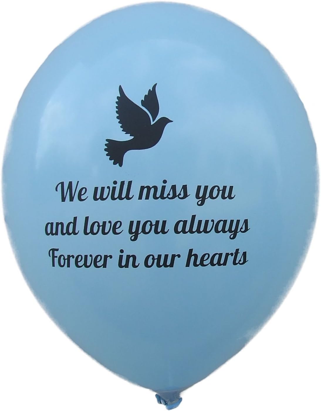 Folkdean 10 x Blue biodegradable balloons printed for a Funeral balloon release -remembrance anniversary Life celebration tribute