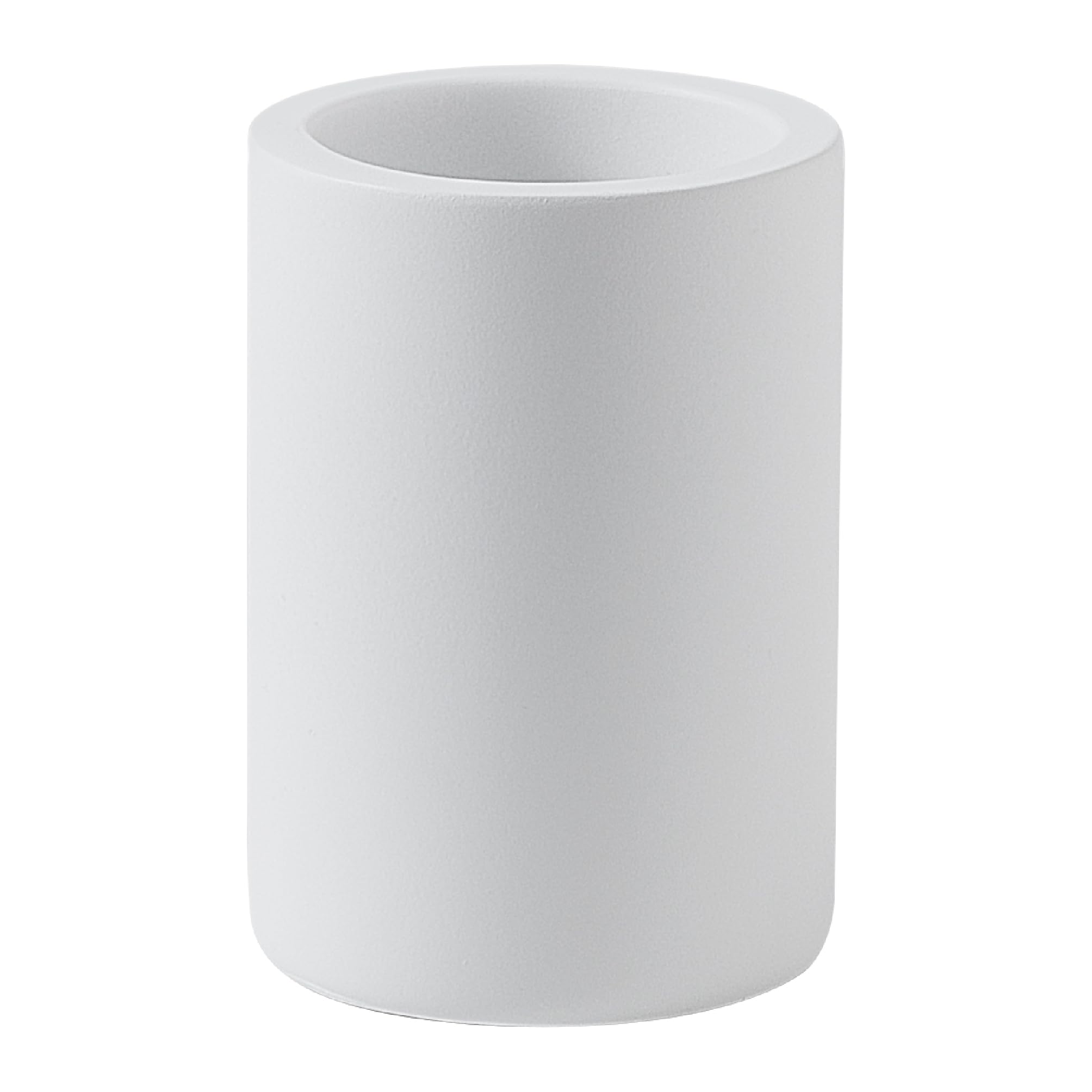 Gedy Brenda Toothbrush Holder, Resin, Matte White, 7 x 7 x 10