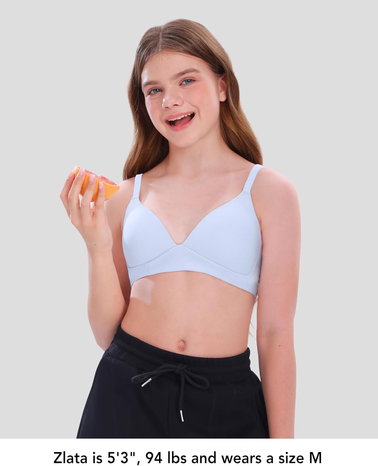 SALIA GIRL Soft Lightly Padded Teen Bras for Girls, Pull-On Wireless Training Bras for Teens Ages 10-14, Everyday Comfort - Image 2