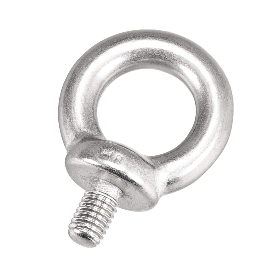 uxcell Lifting Eye Bolt M8 x 12mm Male Thread 304 Stainless Steel for Hanging, Pack of 8