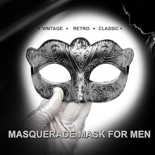 Miniatura 2 de Máscara de mascarada para hombre, veneciana, vintage, retro, para carnaval, cosplay, Mardi Gras, fiesta de máscaras, Halloween