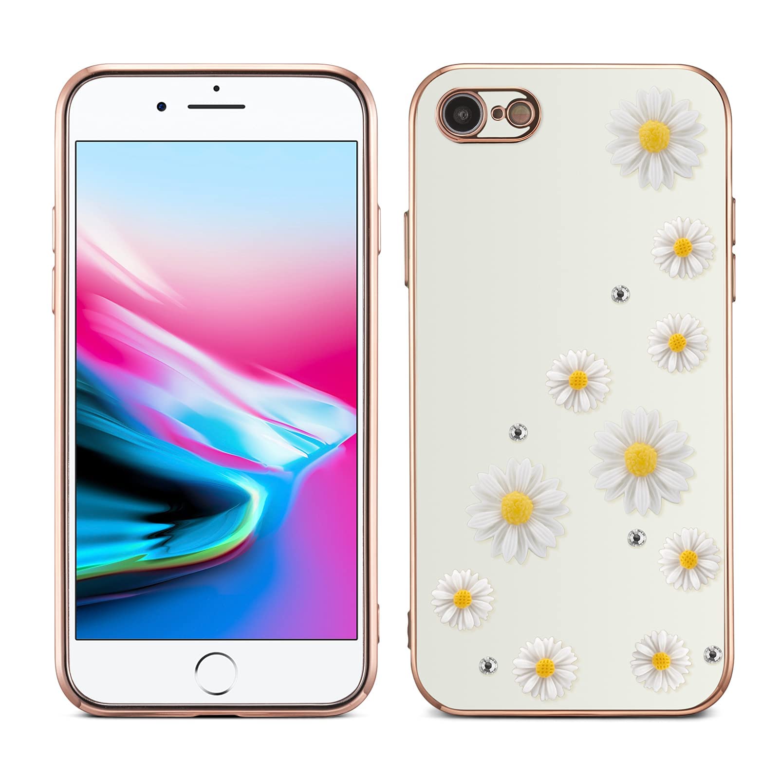 Amazon.com: ZCDAYE Solid Color Daisy Case for iPhone 7 Plus
