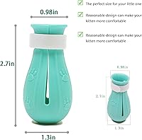 Vista 4 de Adjustable Silicone Cat Scratch Proof Boots for Bathing and Grooming