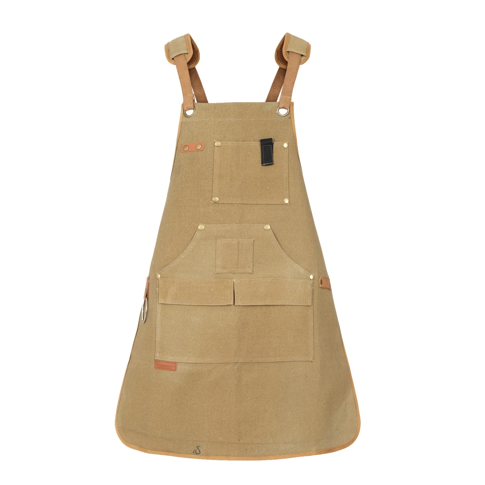 Armawear Men's Tan Heavy Duty Waxed Canvas Apron – Rugged Utility Apron For Carpenters, Artisans & Diy Enthusiasts