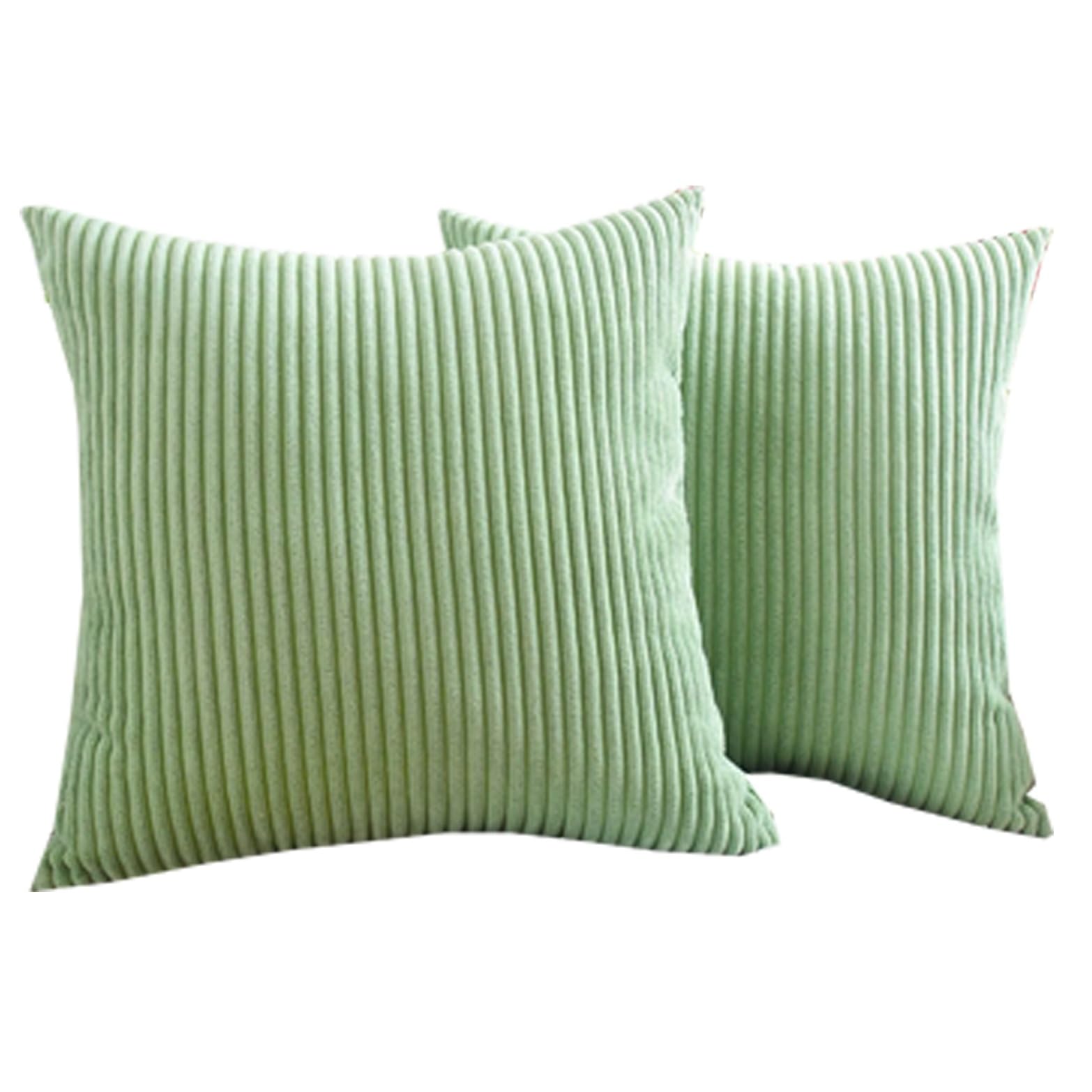 Miecoae Pack of 2 or 1 Corduroy Soft Decorative Square Rectangle Throw Pillow Cover Cushion Covers Pillowcase, Home Decorations for Sofa Couch Bed Chair(B6,2pcs 45x45cm)