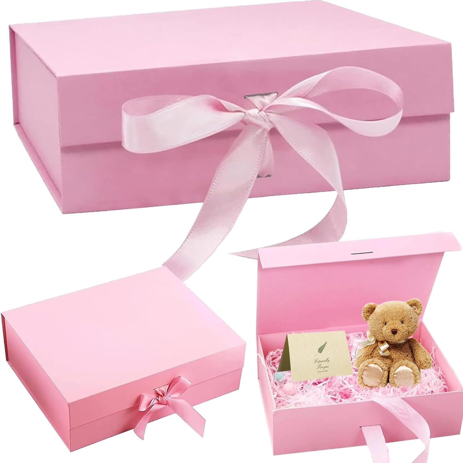 Paquete De 10 Cajas De Regalo Rosas De Piel Sintética, Pequeña Bolsa De Recuerdo De Fiesta Con Cinta, Cajas De Regalo Reutilizables Y Exquisitas Para Bodas, Despedidas De Soltera, Bautizo, Baby
