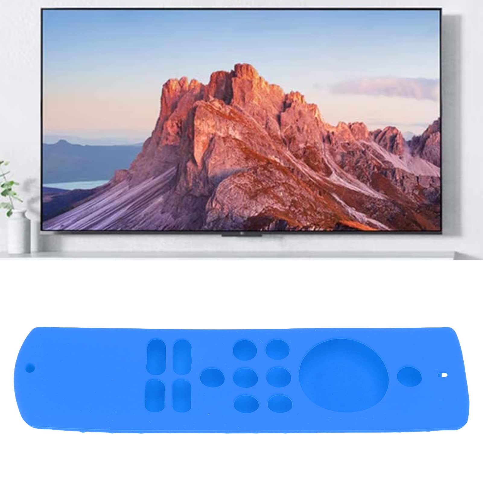 Funda Protectora para Mando a Distancia, Funda para Mando a Distancia con Correa de Mano, Fundas Antideslizantes de Silicona a Prueba de Golpes para Mando a Distancia Fire TV Stick Lite(Azul)