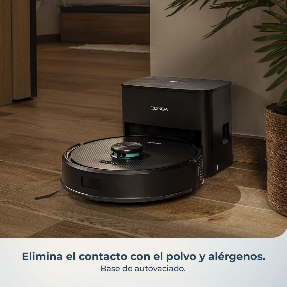 Cecotec Robot Aspirador y Friegasuelos Conga Y50 X-Treme 5000Pa Base Autovaciado 3L Navegación Láser