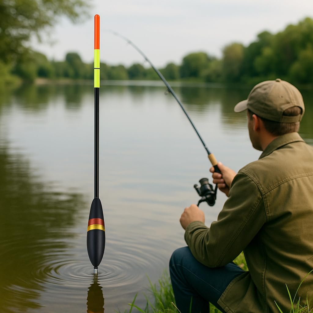 Fishing Bobber Kit, 5Pcs High Sensitivy Balsa Wood Fishing Floats and Bobber Kit Multi-Purpose Fish Feed Baits Fishing Tackle Accessories