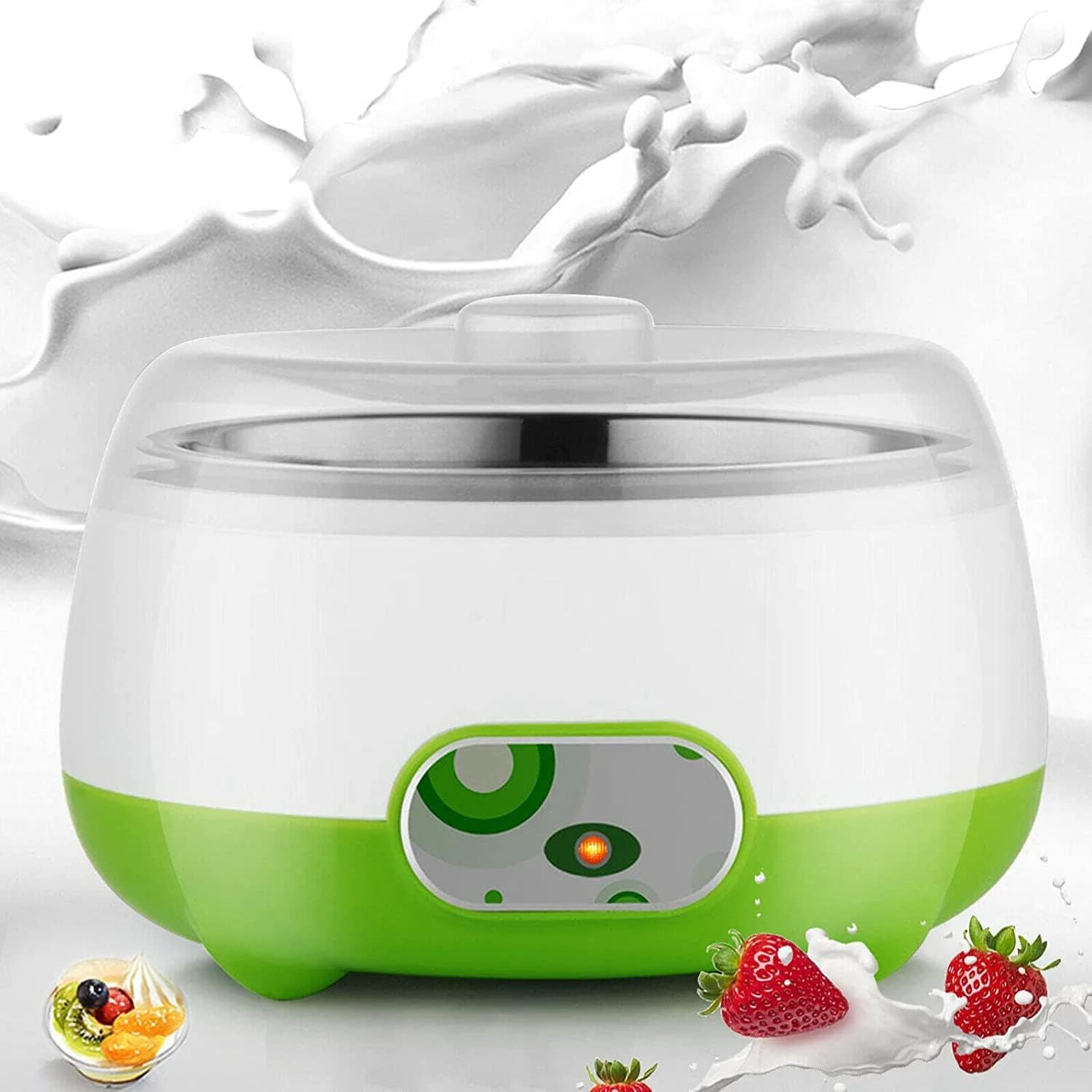 Electric Yogurt Maker Machine with Temperature Control | Automatic Stainless Steel Dahi Maker with Auto Switch Off | Homemade Yogurt Maker for Kitchen | 11 x 16.5 cm | Multicolor-image-27
