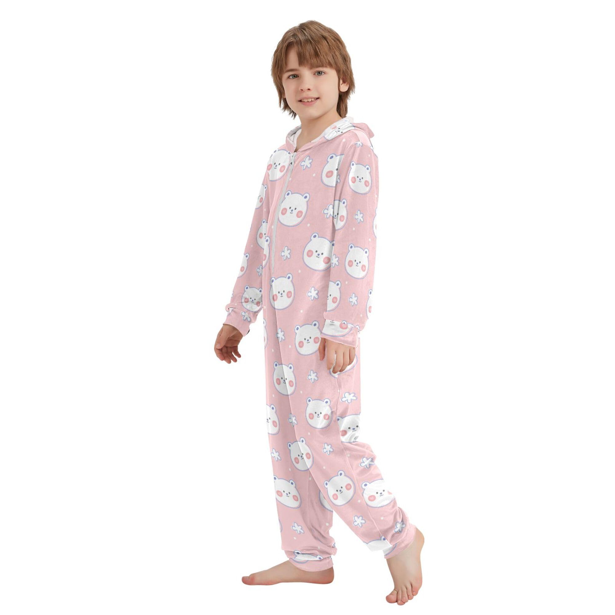 Pigiama intero in flanella con cappuccio e cerniera, tuta coordinata per bambini, simpatica birra, morbida e calda, abbigliamento sportivo per la casa, 5-6T